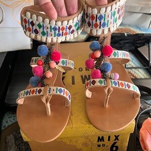 SOLD!! Mix No. 6 Bright Multi Sandals